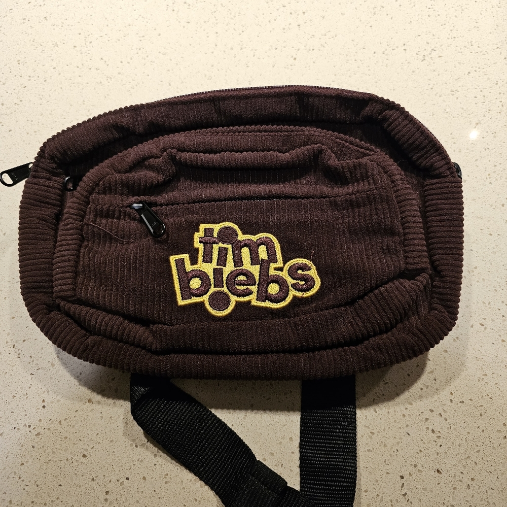 Justin Bieber Brown and Yellow Crossbody Bag